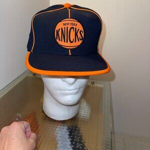Reebok Mens Cap Size 7.5 Blue New York Knicks Fitted Embroidered Streetwear